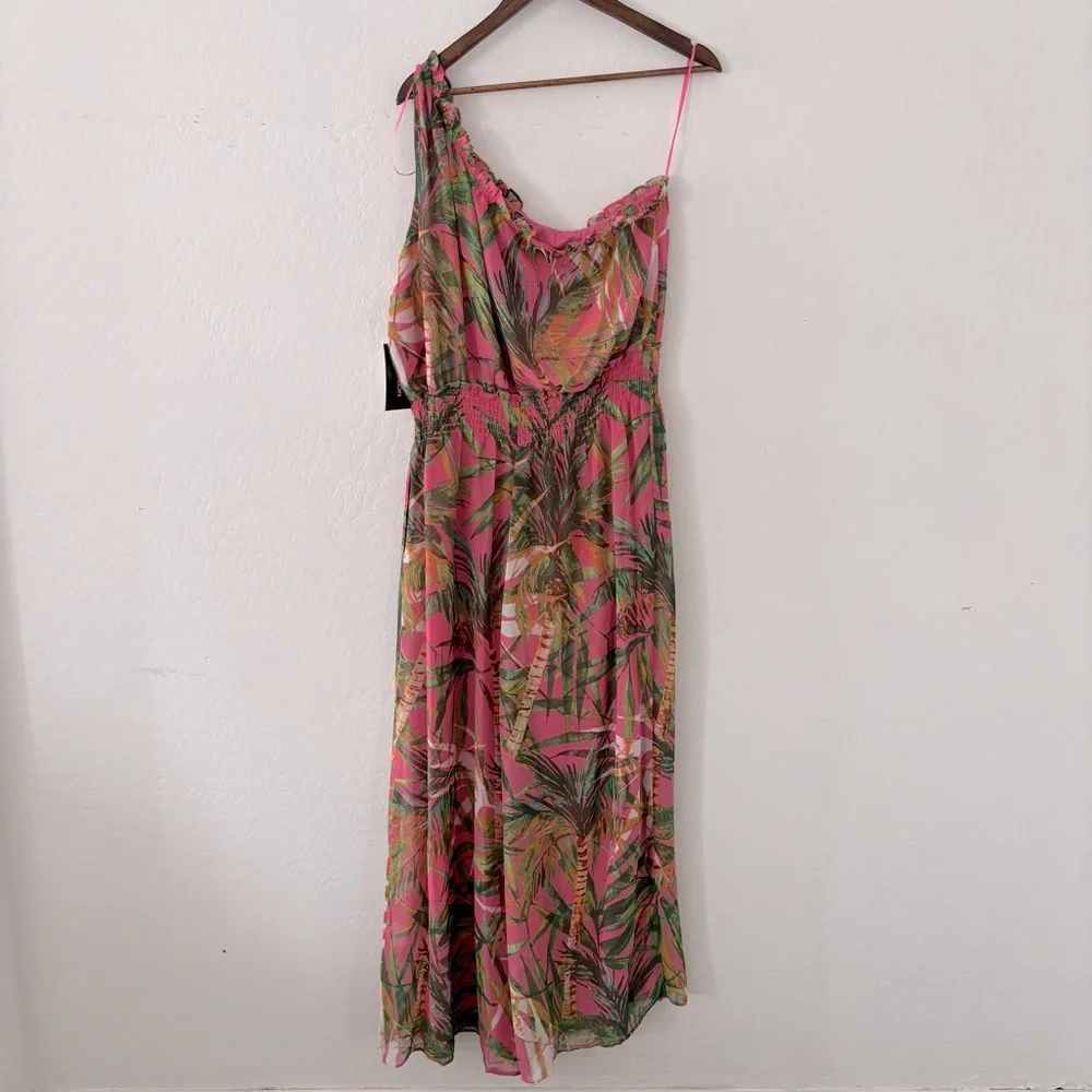 Taylor Tropical Pink and Green Jumpsuit‎